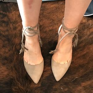 Tan heels with ties